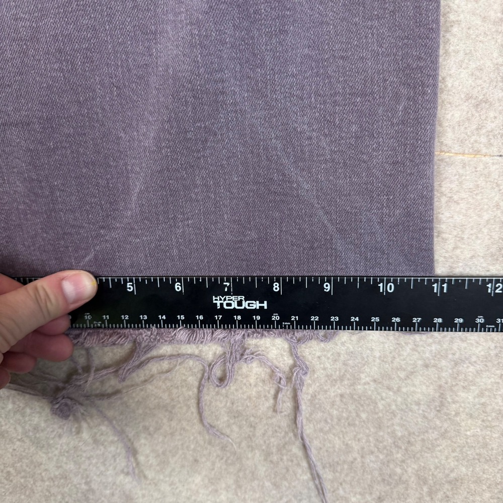 Zara Wide Leg Jeans 25W 27L Frayed Hem Purple High Rise Grunge Indie Aesthetic - Picture 7 of 10